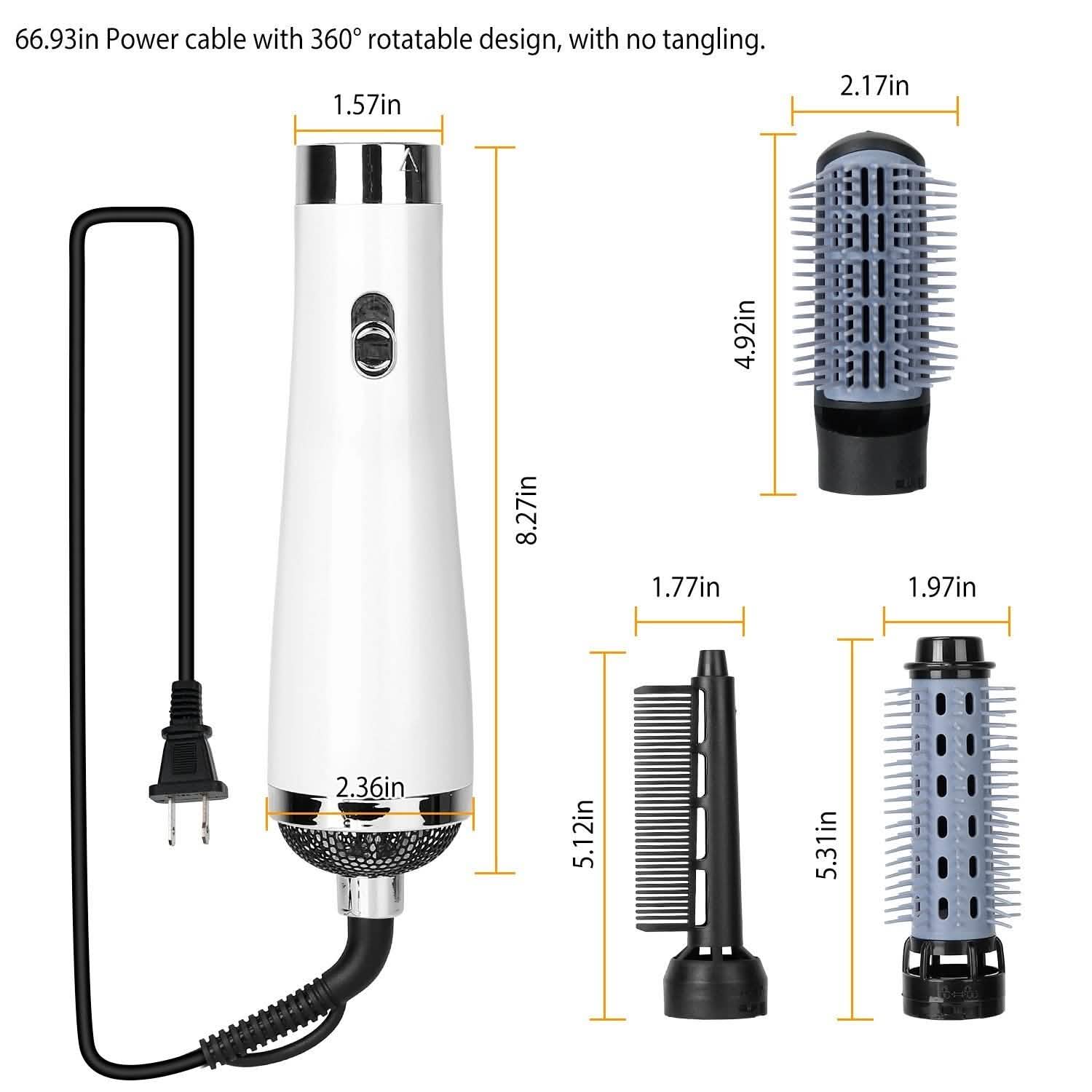 3-in-1 Hot Air Brush One-Step Hair Dryer Comb DailySale