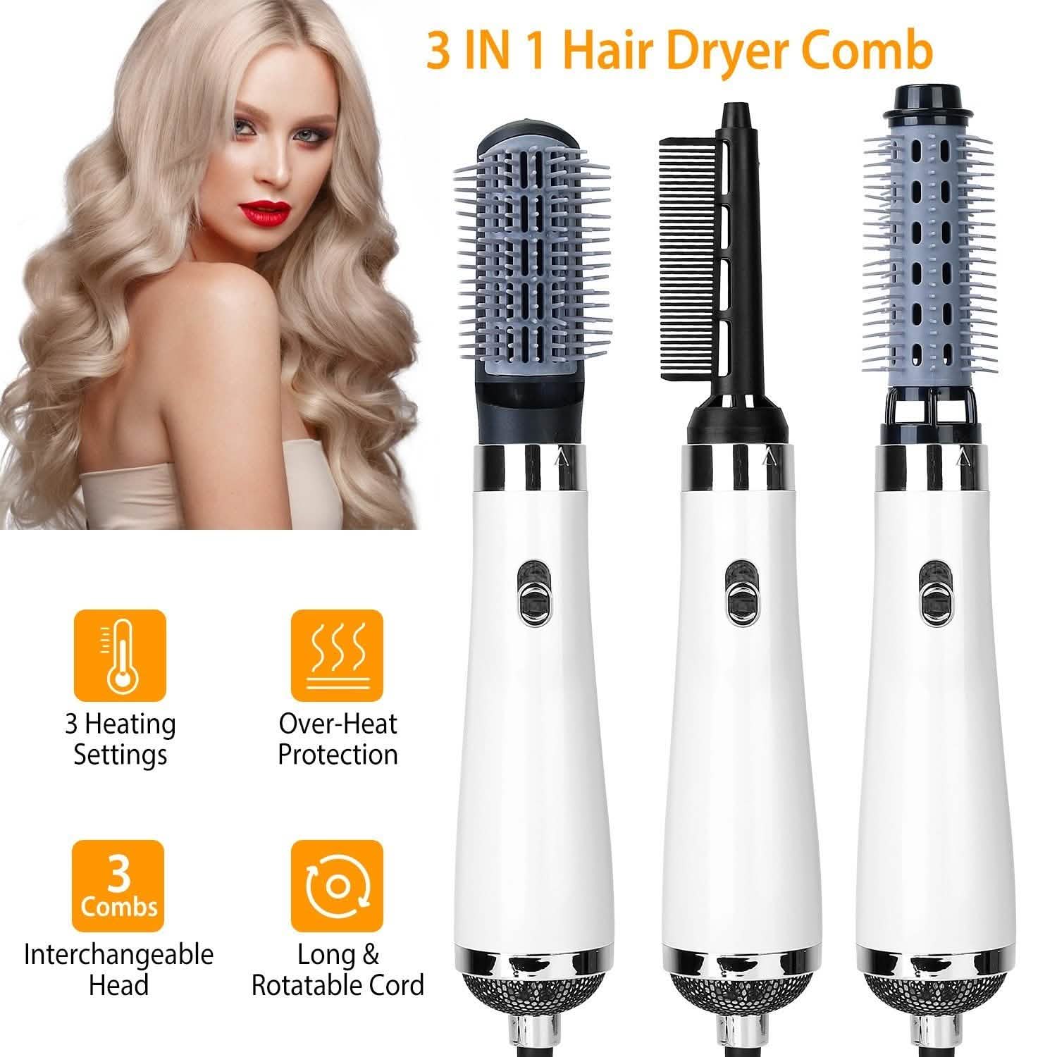 3-in-1 Hot Air Brush One-Step Hair Dryer Comb DailySale