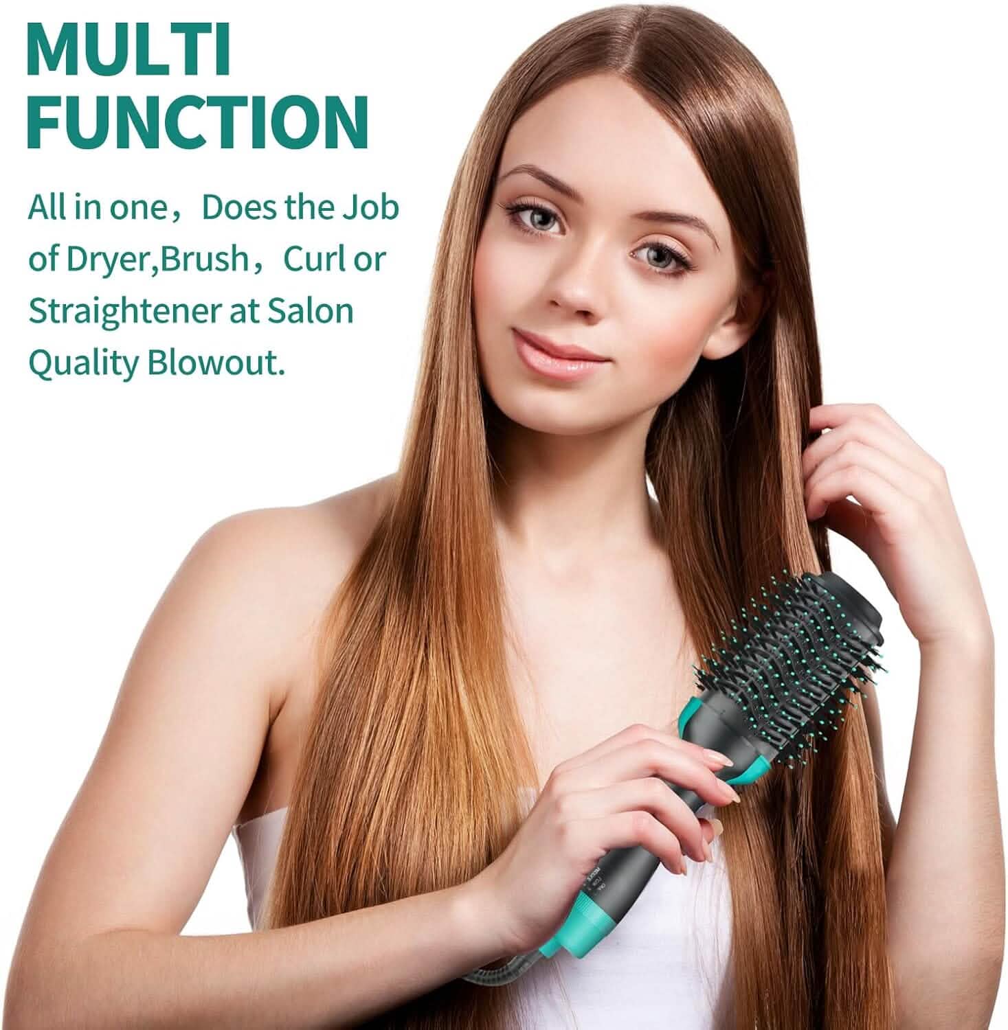 3-in-1 Ionic Straightening Hot Air Brush with Anti-Scald Feature DailySale
