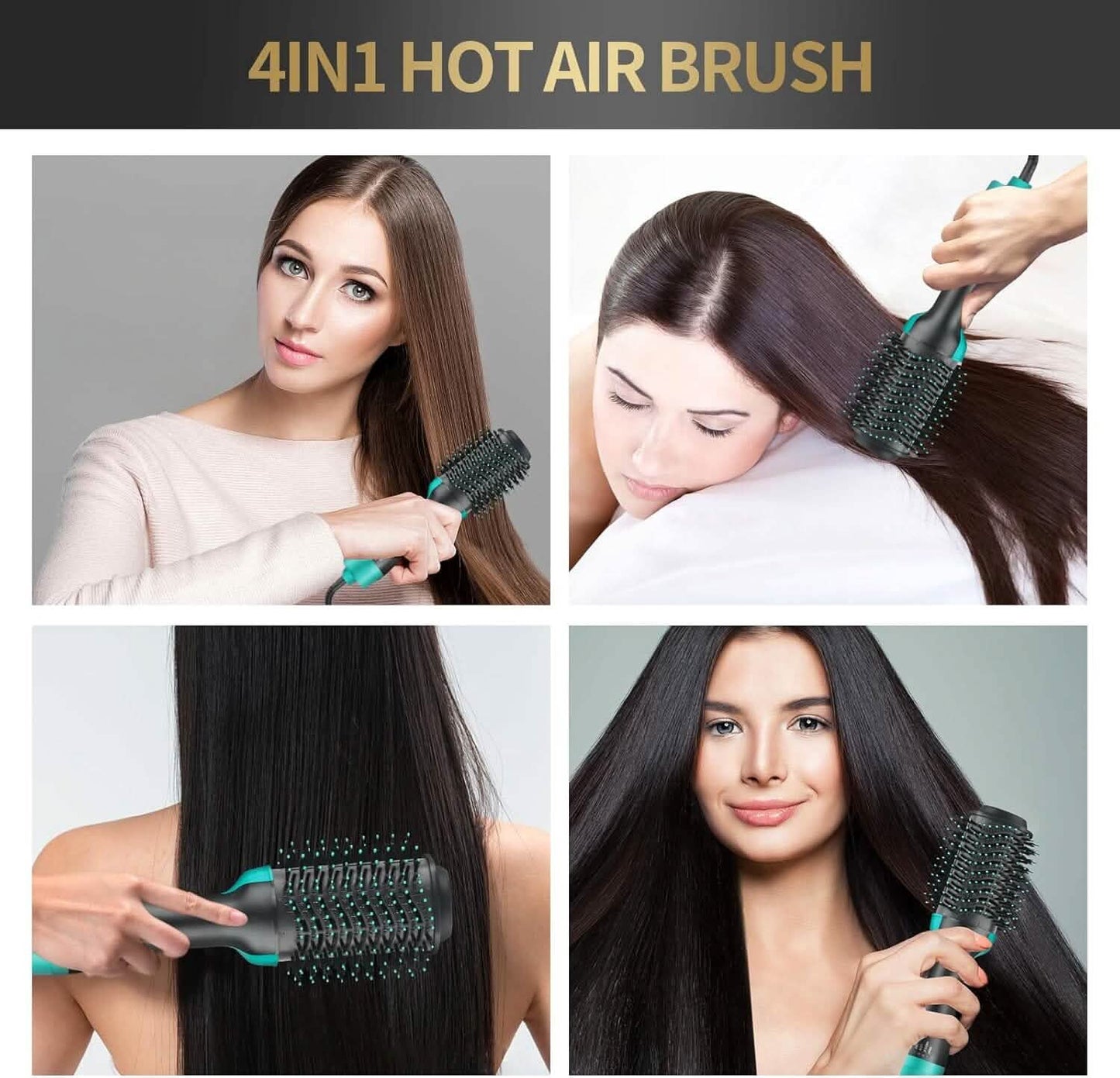 3-in-1 Ionic Straightening Hot Air Brush with Anti-Scald Feature DailySale
