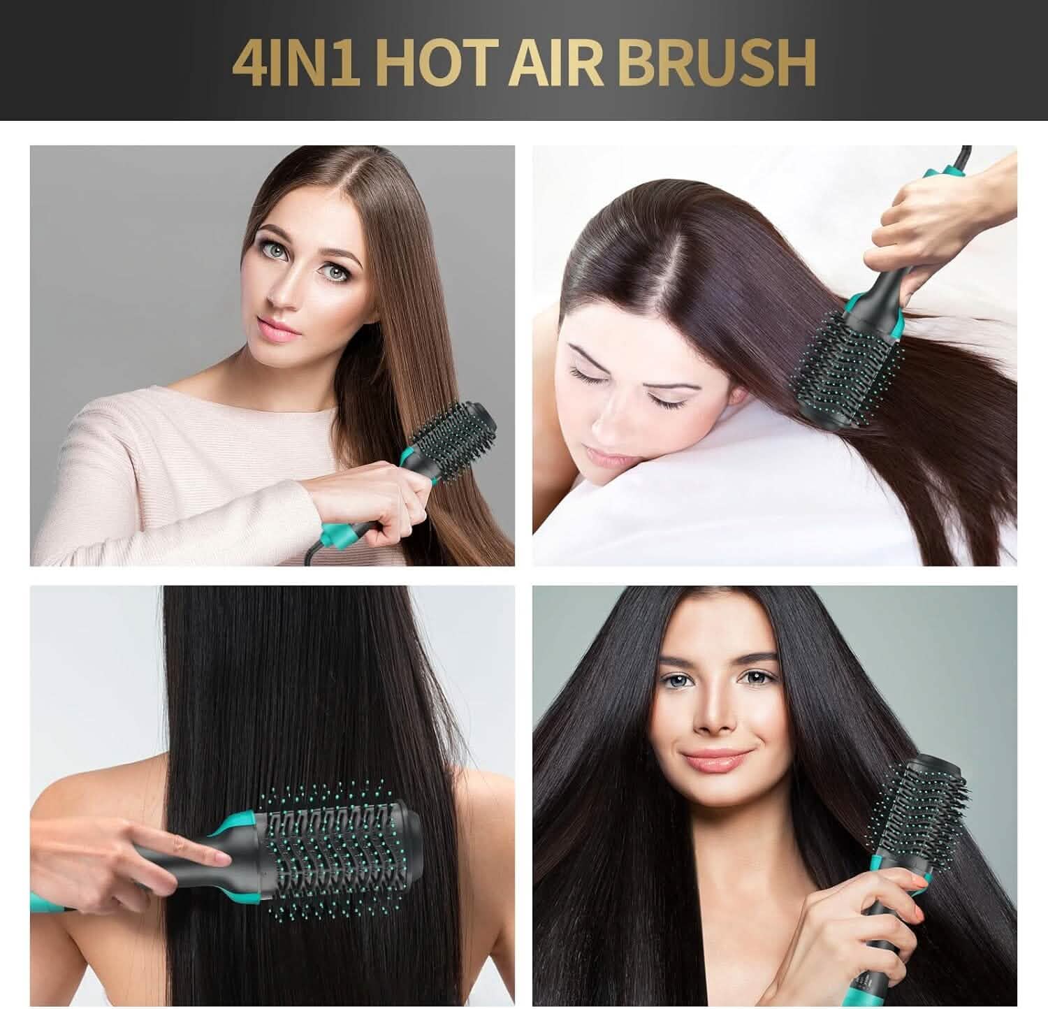 3-in-1 Ionic Straightening Hot Air Brush with Anti-Scald Feature DailySale