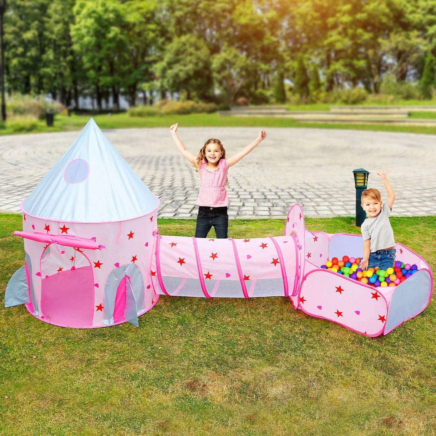 3-in-1 Kids Play Tent Ball Pit Set DailySale