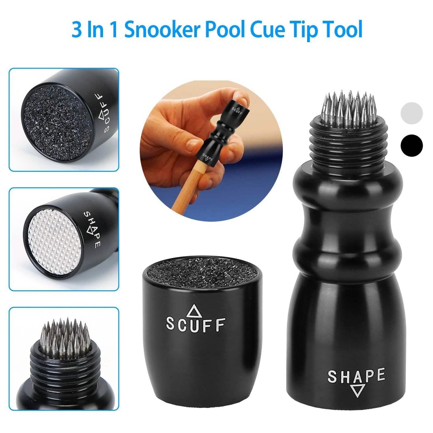 3-in-1 Snooker Pool Cue Tip Tool DailySale