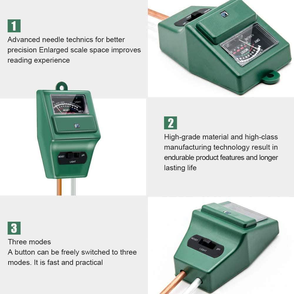 3-in-1 Soil Moisture/Light/pH Tester DailySale