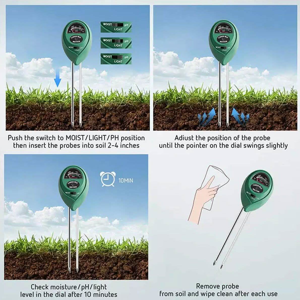 3-in-1 Soil Tester Kits for Garden DailySale