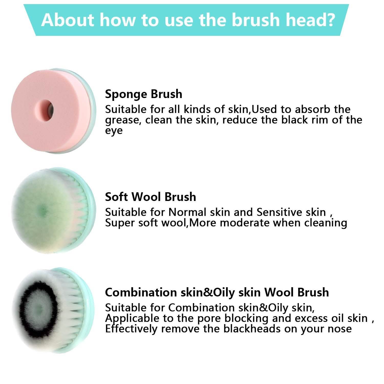 3-in-1 USB Rechargeable Facial Cleansing Brush Set Soft Scrubber Face Exfoliating DailySale