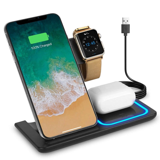 3-in-1 Wireless Fast Charging Station Dock Foldable DailySale