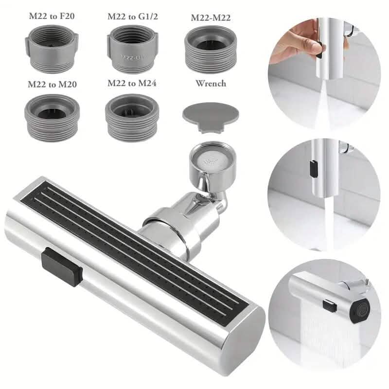 3-Mode Leakproof Sink Faucet Adapter - Durable Copper Construction for Kitchen and Bathroom DailySale