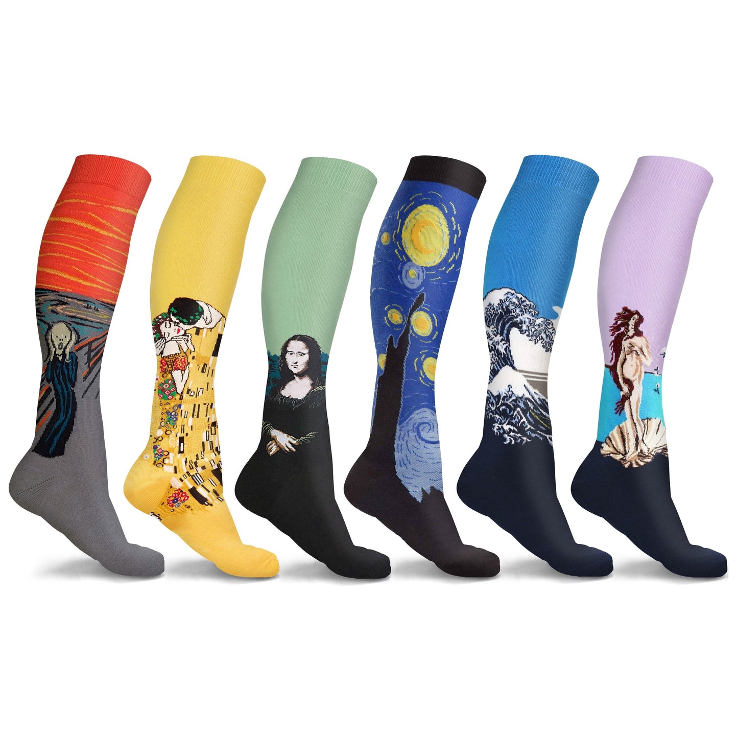 3 or 6-Pairs: DCF Famous Art Paintings Compression Socks DailySale