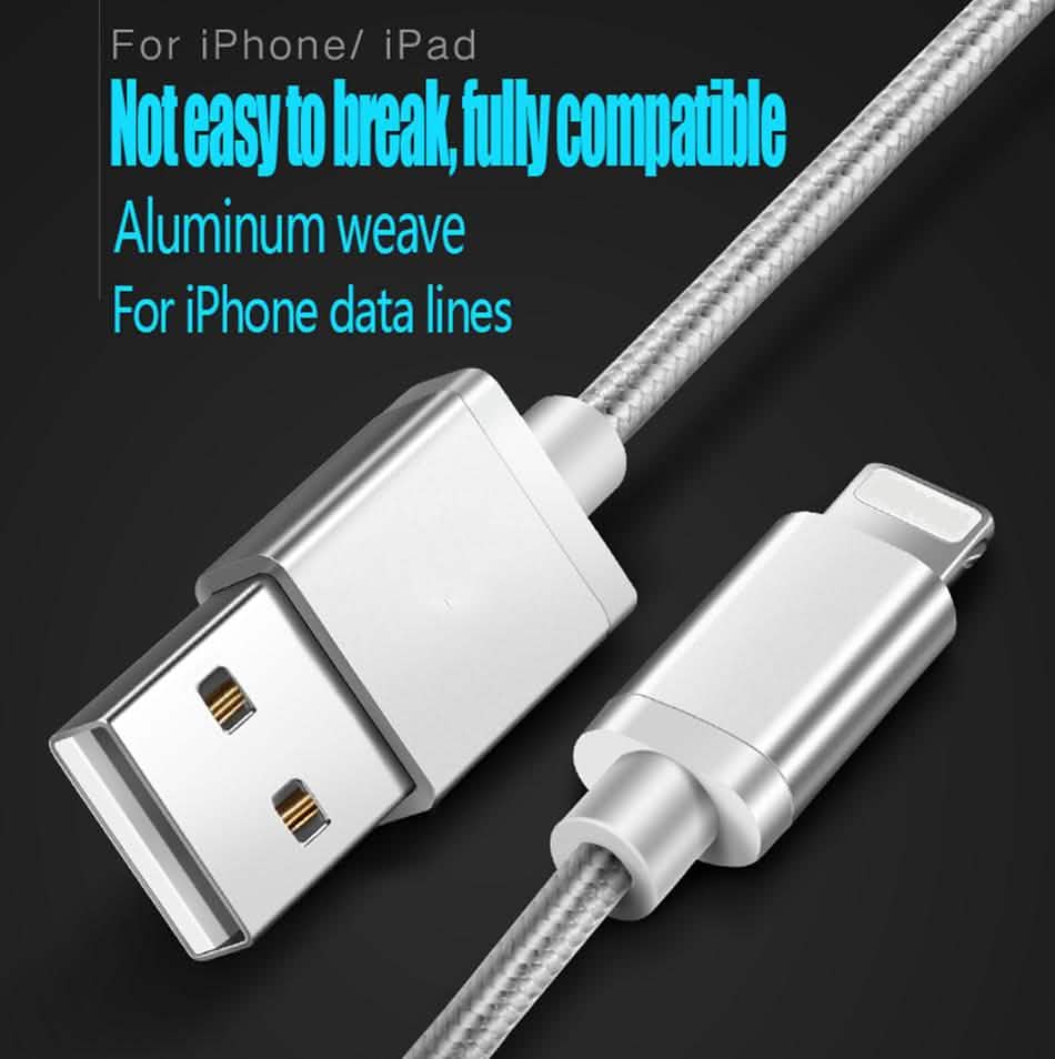 3-Pack: 10FT Heavy Duty Braided iPhone Lightning USB Cable DailySale