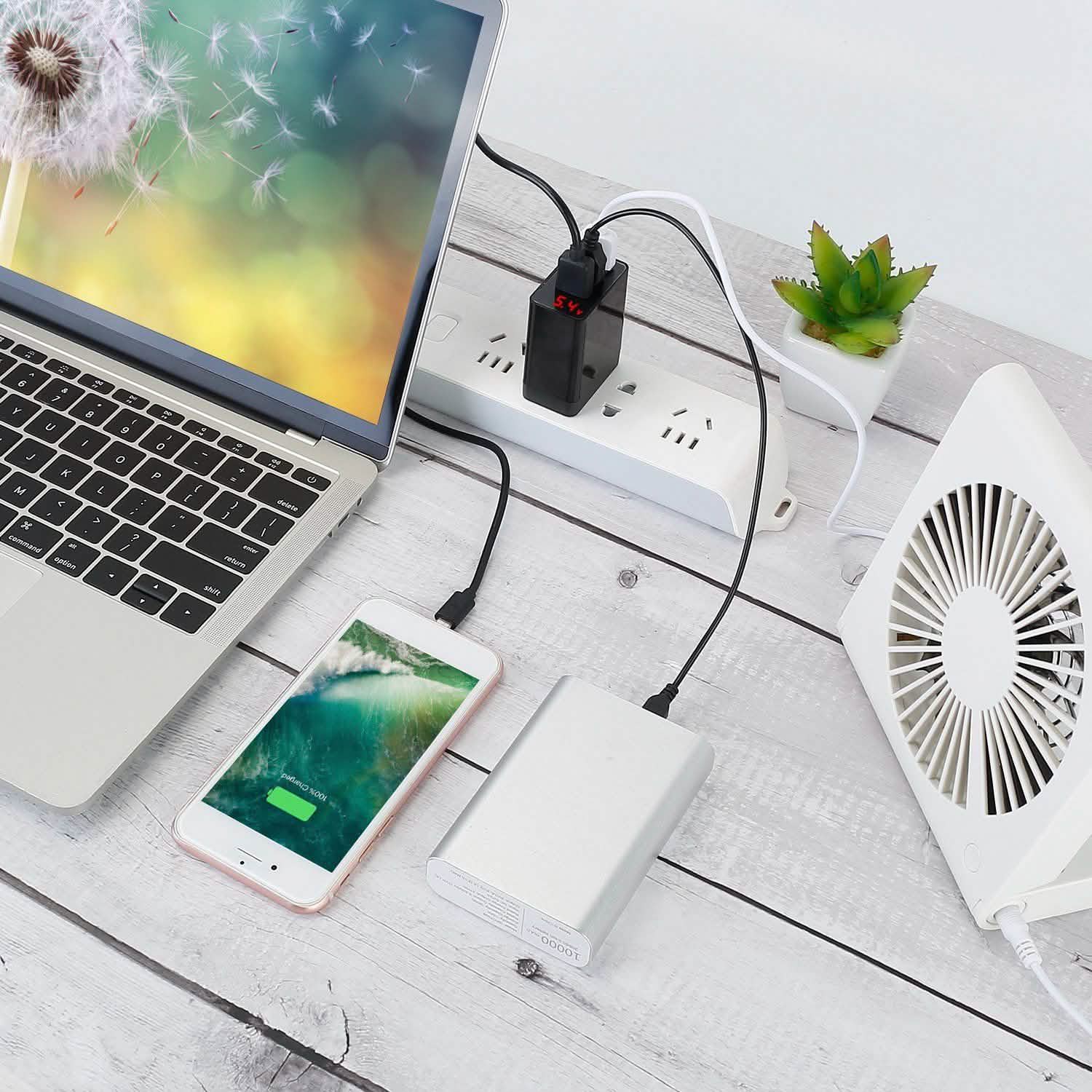 3-Pack: 3-Port USB Hub Charger Wall Power Charging Plug Adapter DailySale
