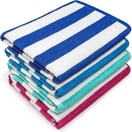 3-Pack: 30" x 60" Ultra-Soft 100% Cotton Striped Pool Cabana Hotel Beach Towels DailySale