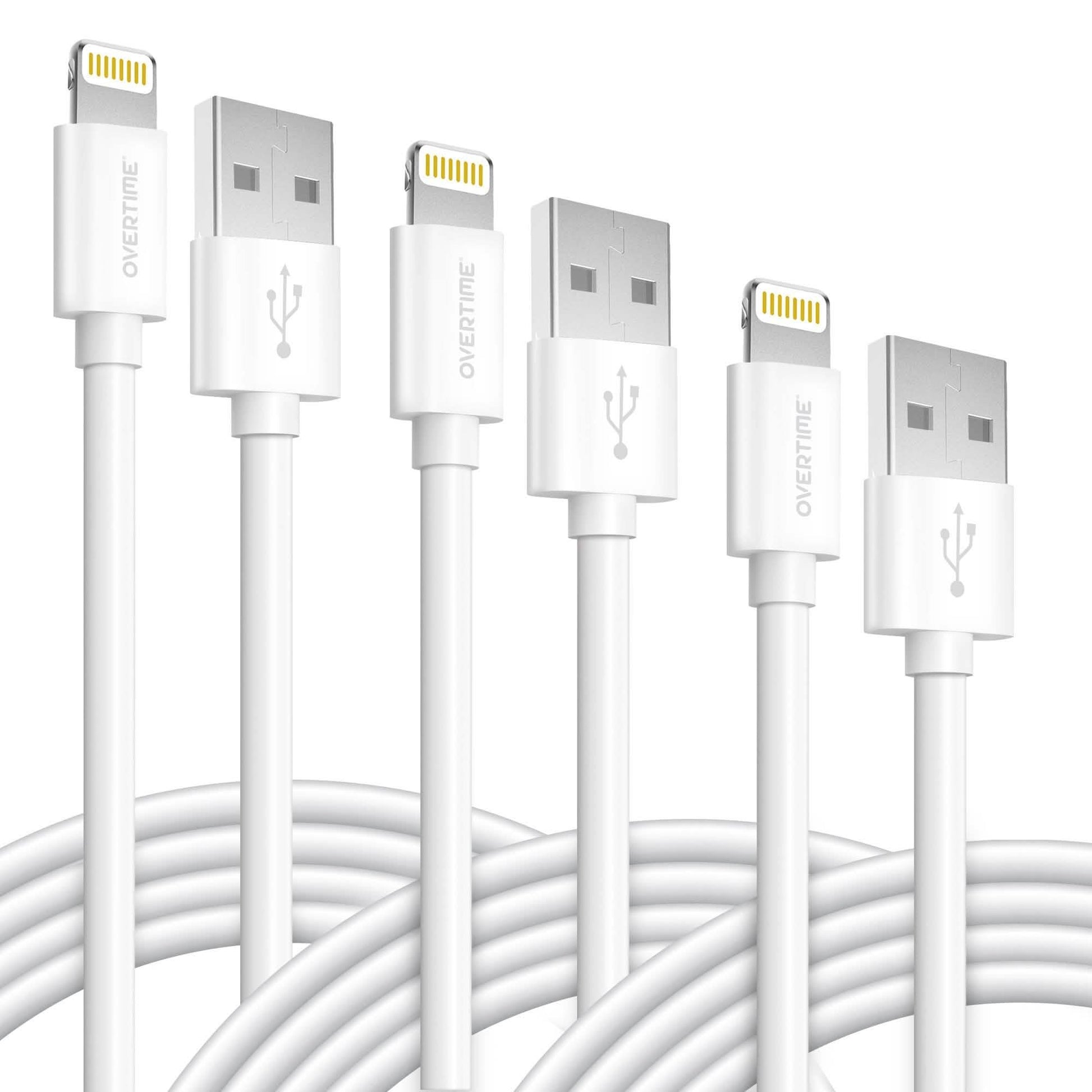 3-Pack: 4 Ft. Overtime Apple MFi Certified Lightning Cable DailySale