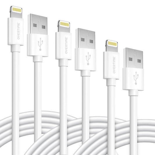 3-Pack: 4 Ft. Overtime Apple MFi Certified Lightning Cable DailySale