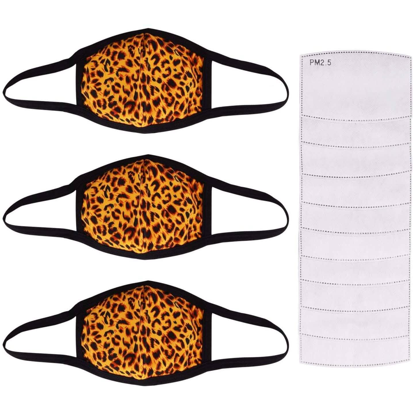 3-Pack: Adult Cotton Reusable Face Masks with 10 Filters DailySale