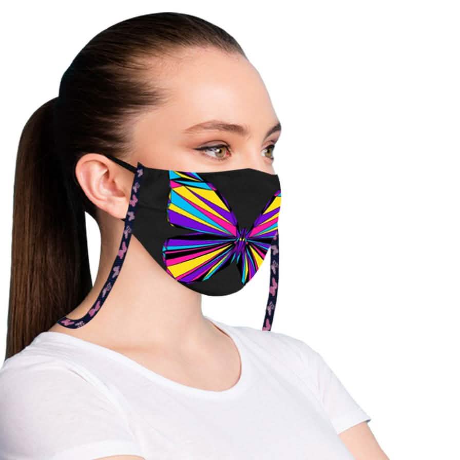 3-Pack: Anti-Lost Easy To Carry Reusable Cotton Face Mask With Lanyard Leash DailySale