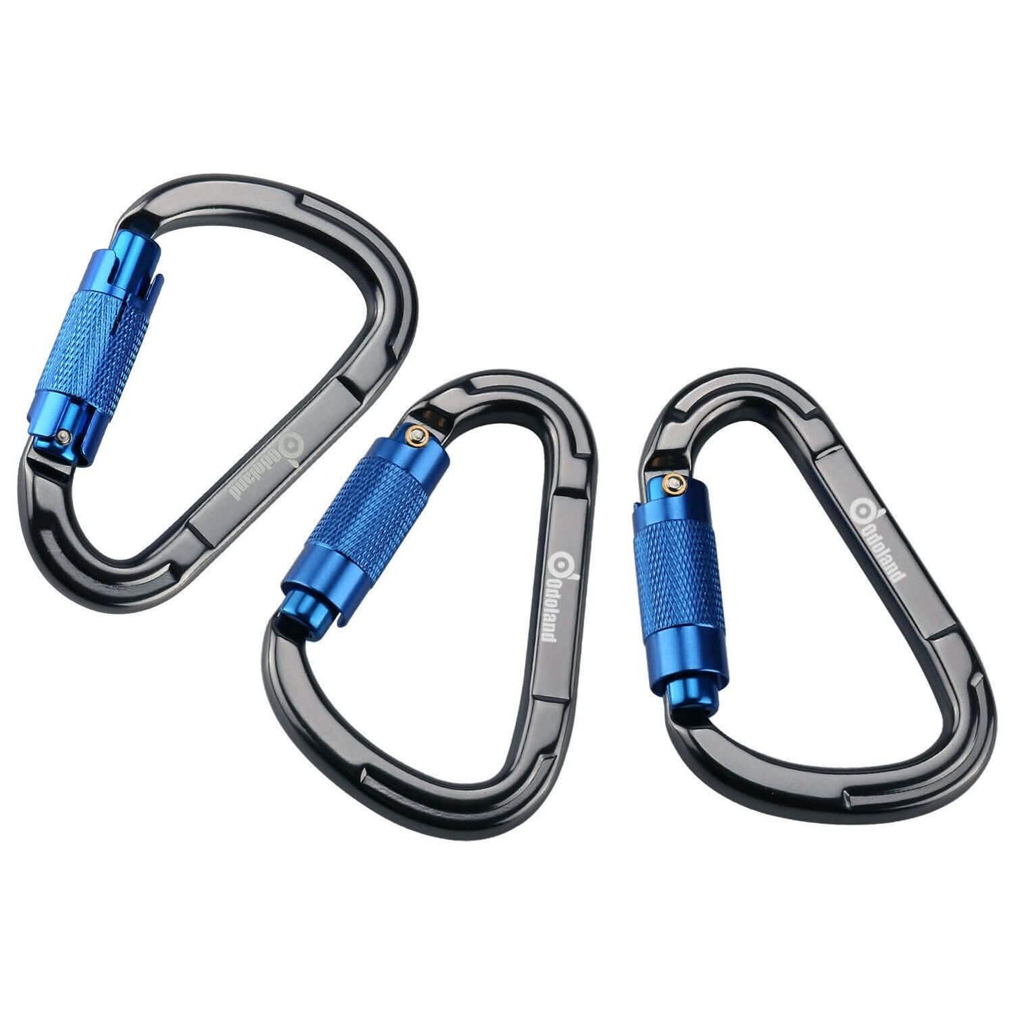 3-Pack: Auto Locking Rock Climbing Carabiner Clips Heavy Duty Caribeaners D-Shaped DailySale