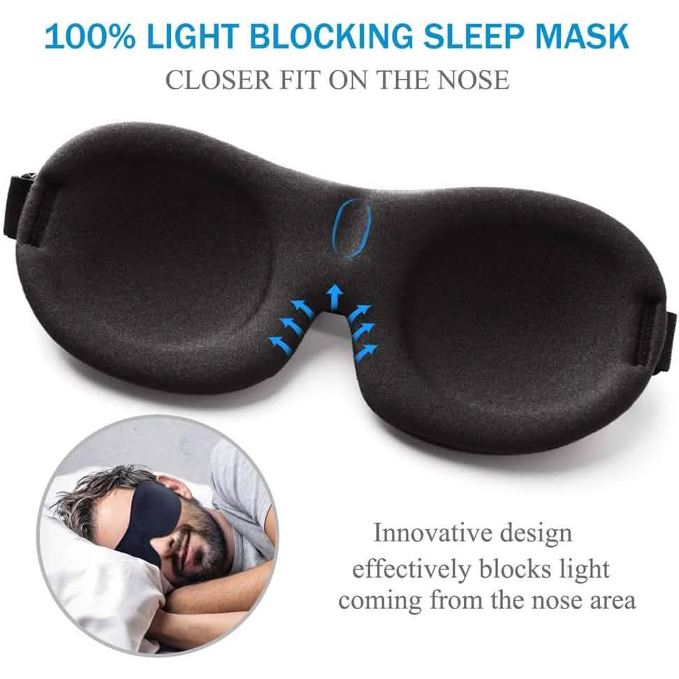 3-Pack: Blackout Eye Mask with Adjustable Strap DailySale