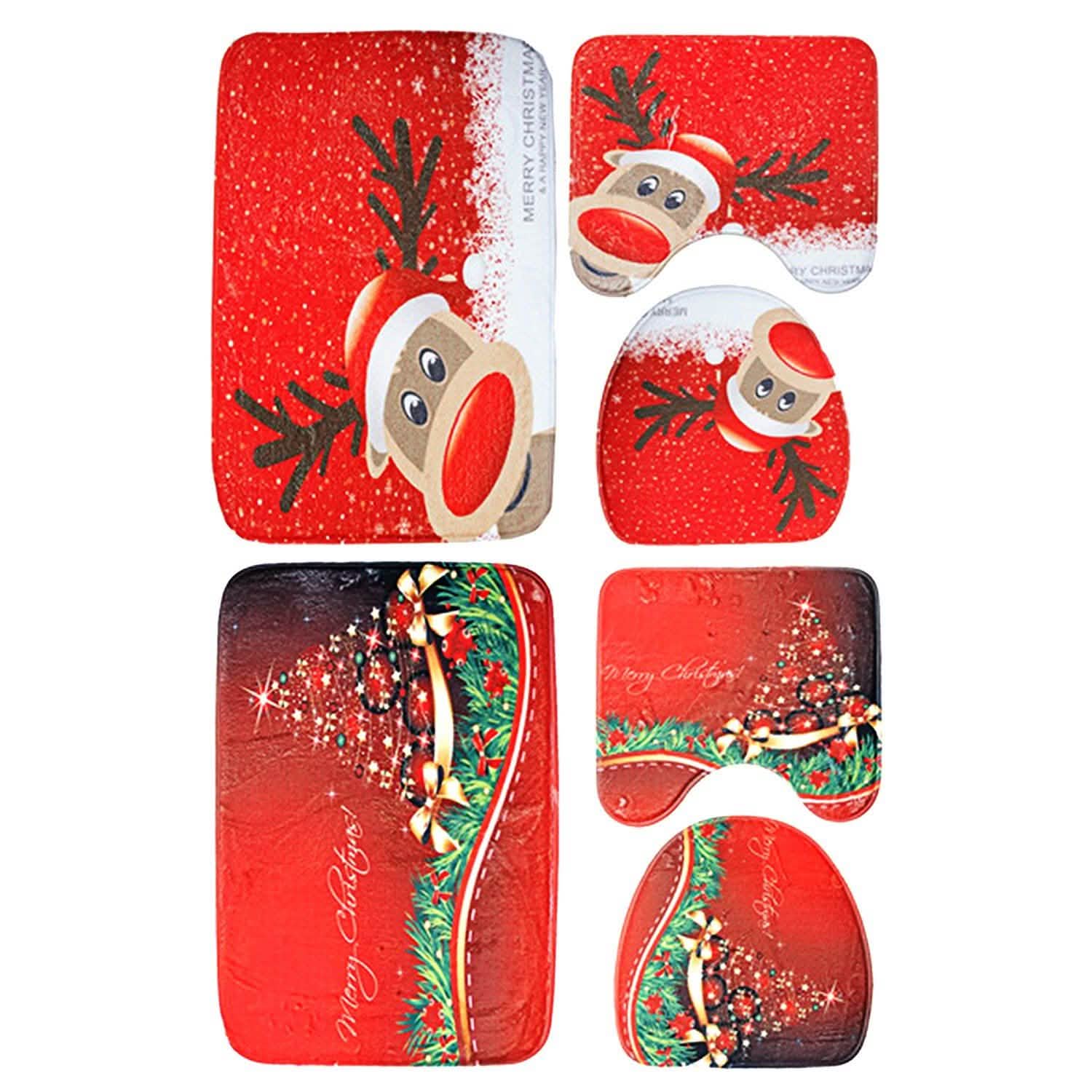 3-Pack: Christmas Bathroom Rugs Set DailySale