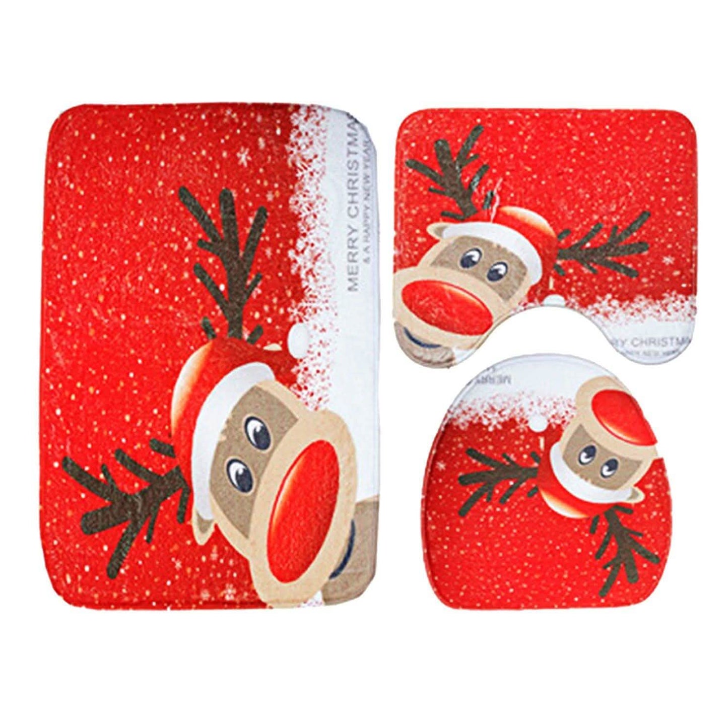 3-Pack: Christmas Bathroom Rugs Set DailySale