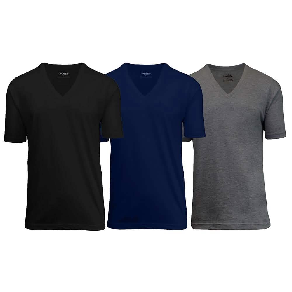 3-Pack: Galaxy By Harvic Men's Egyptian Cotton V-Neck Undershirt DailySale