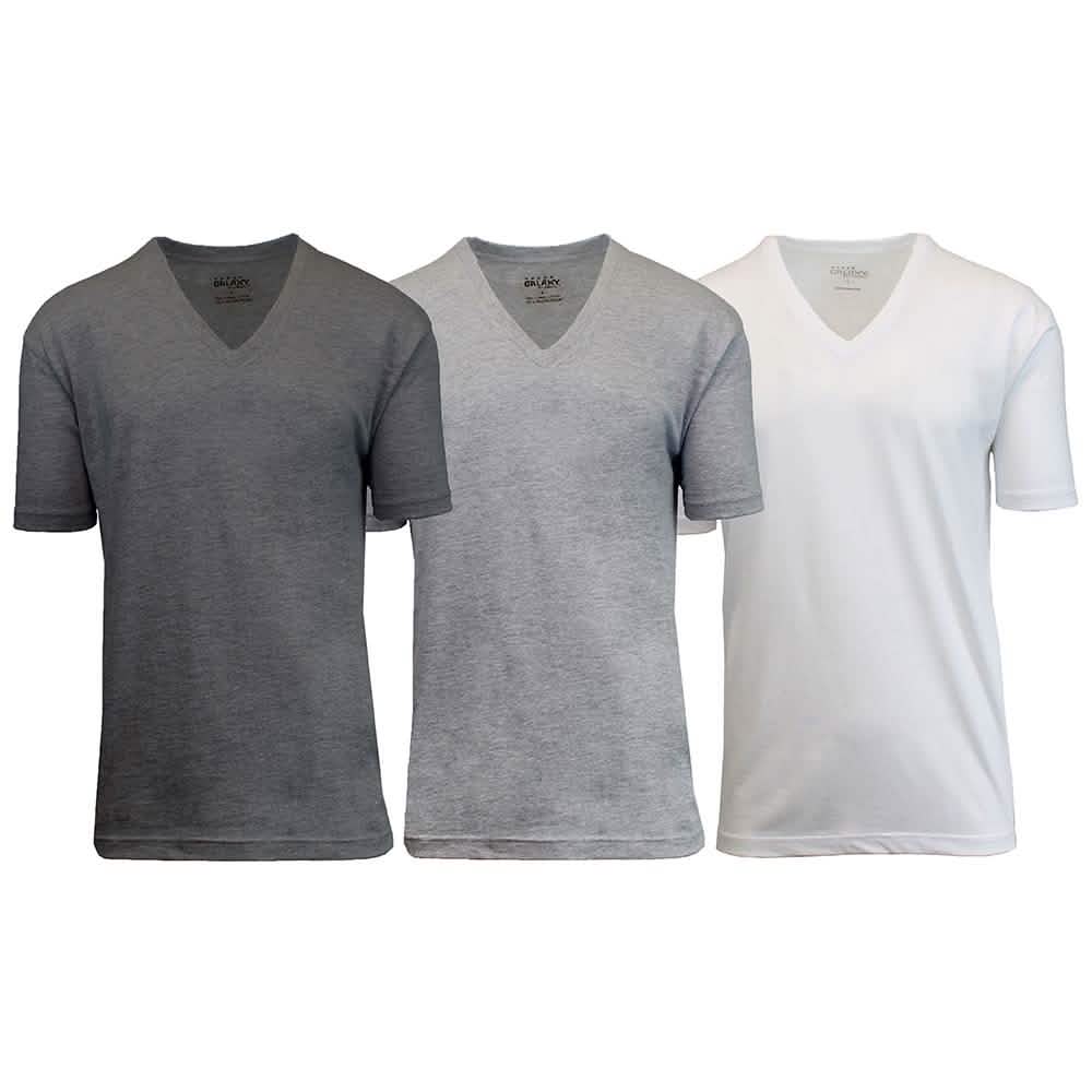 3-Pack: Galaxy By Harvic Men's Egyptian Cotton V-Neck Undershirt DailySale