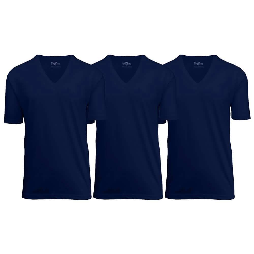 3-Pack: Galaxy By Harvic Men's Egyptian Cotton V-Neck Undershirt DailySale