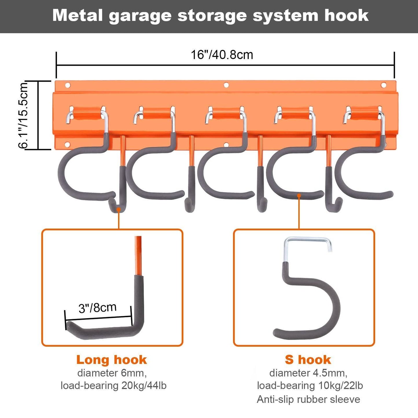 Garden Tool Organizer Wall Mounted Hanger Hooks Home Garage Set DailySale