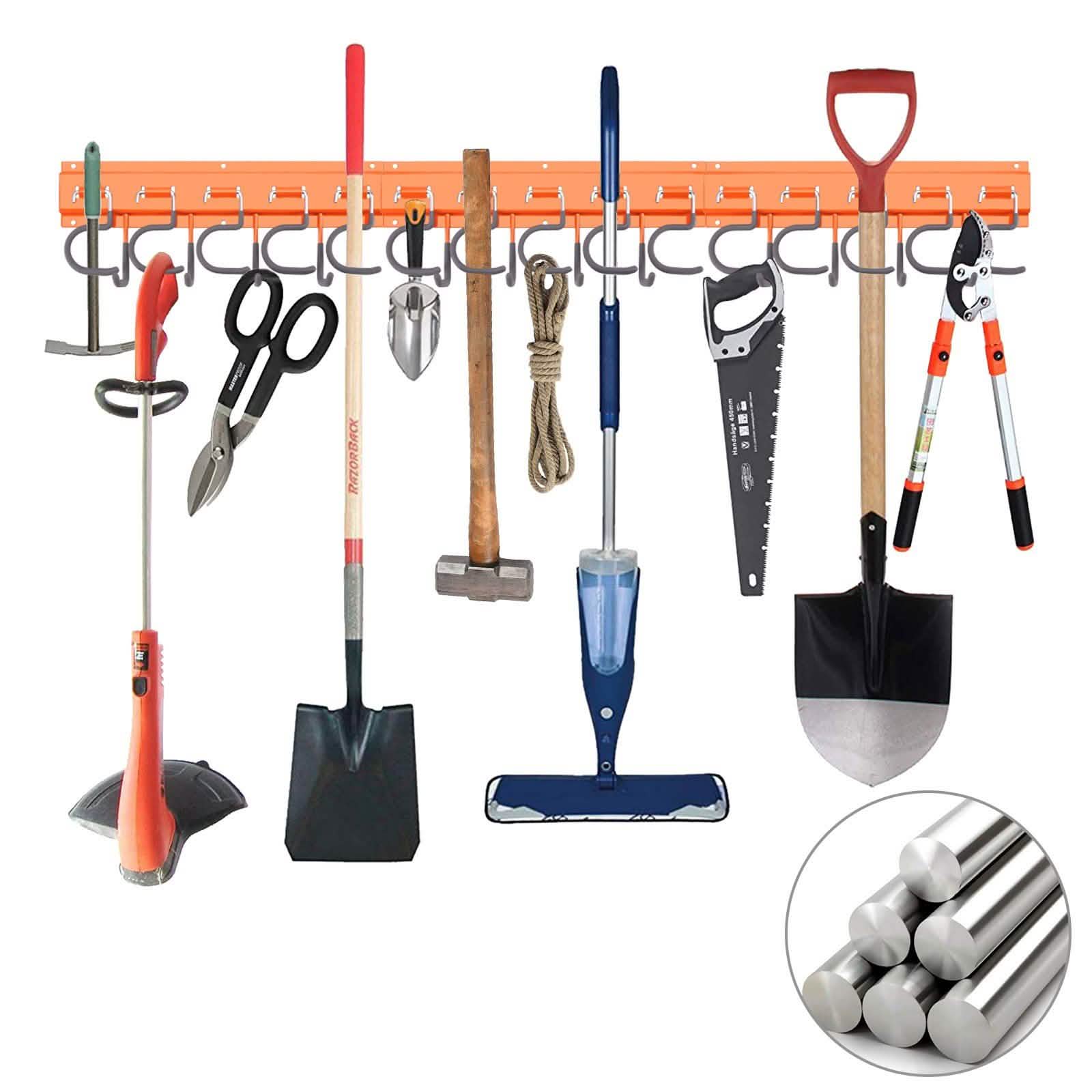 Garden Tool Organizer Wall Mounted Hanger Hooks Home Garage Set DailySale