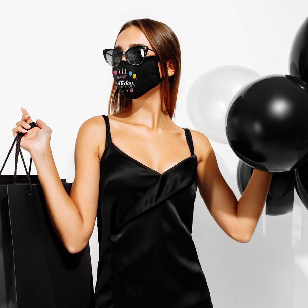 3-Pack: Happy Birthday Double Layered Reusable Face Mask With Adjustable Earloops DailySale