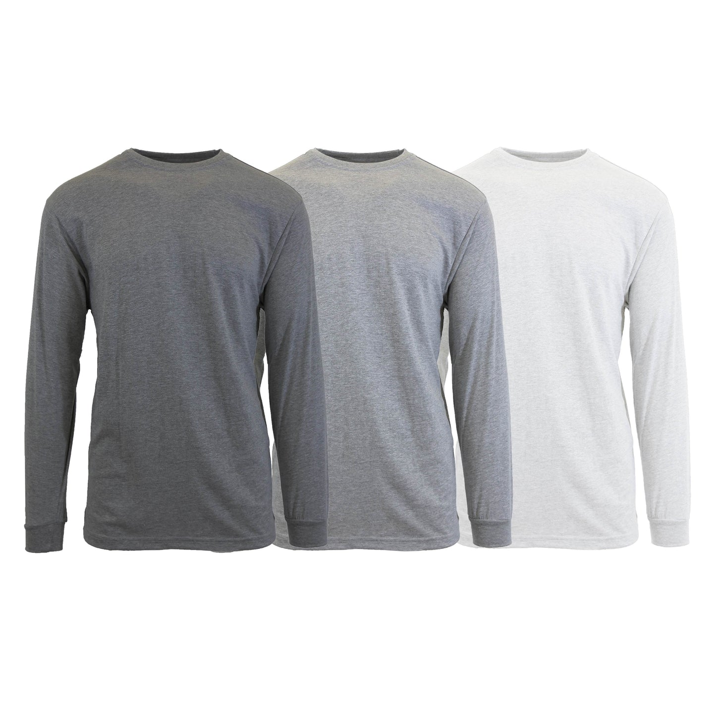 3-Pack: Men's Crew Neck Long Sleeve Classic Tee DailySale