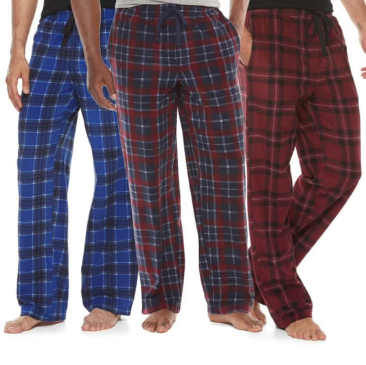 3-Pack: Men's Micro Fleece Assorted Pajama Pants DailySale