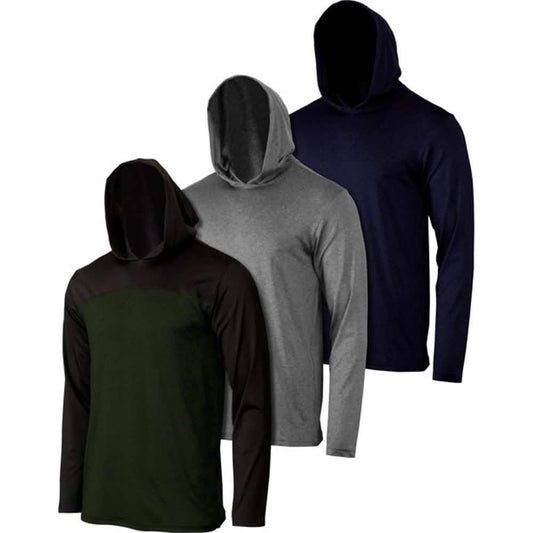 3-Pack: Men's Moisture Wicking Lightweight Hoodies DailySale