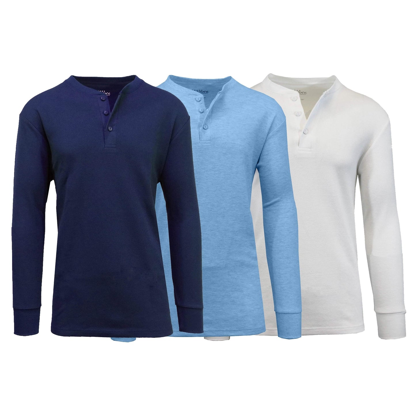 3-Pack: Men's Waffle-Knit Thermal Henley Tees DailySale