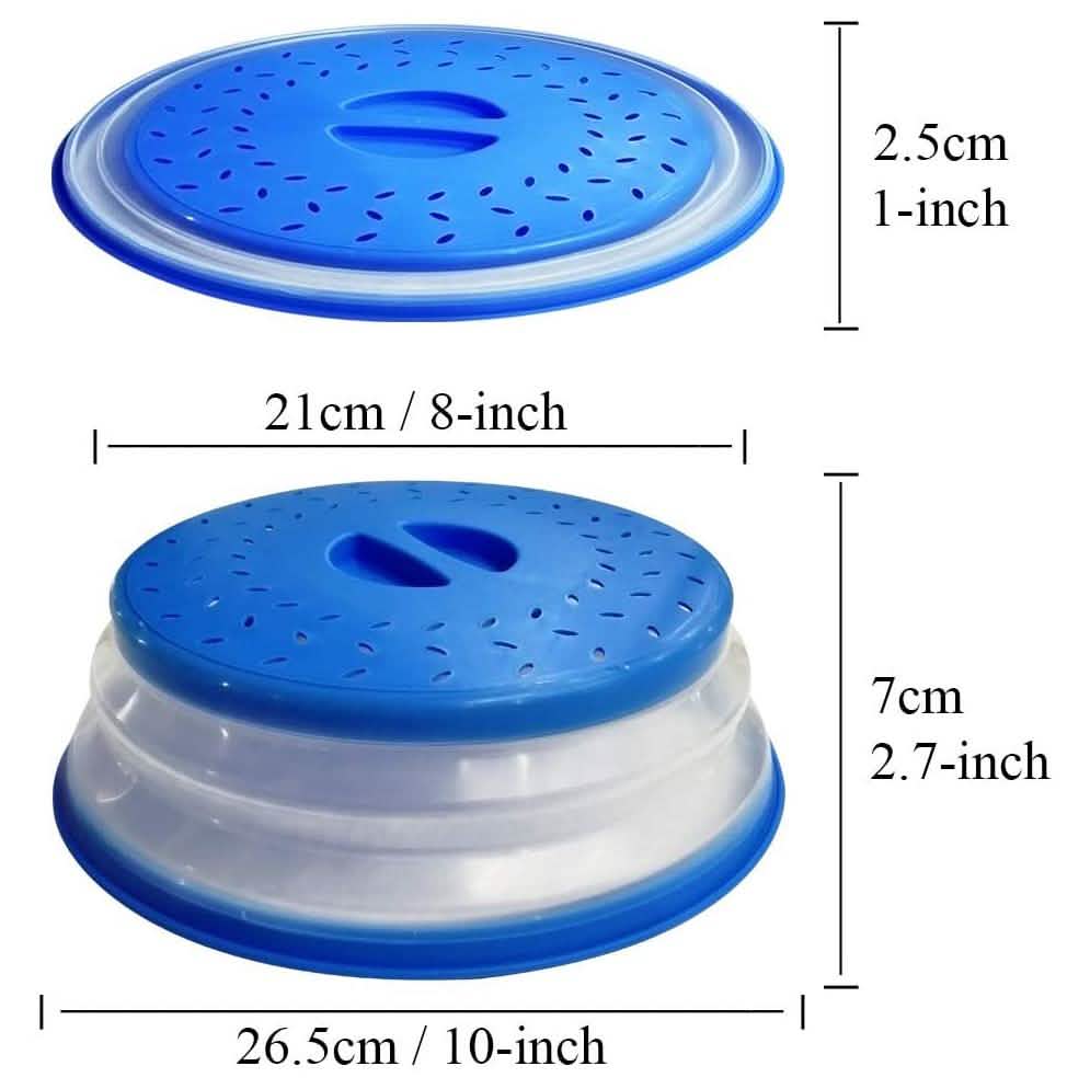 3-Pack: OUZIFISH 10.5 inch Collapsible Food Plate Lid Cover DailySale