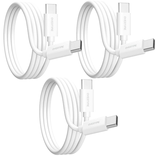 3-Pack: Overtime USB-C to USB-C Charging Cable DailySale