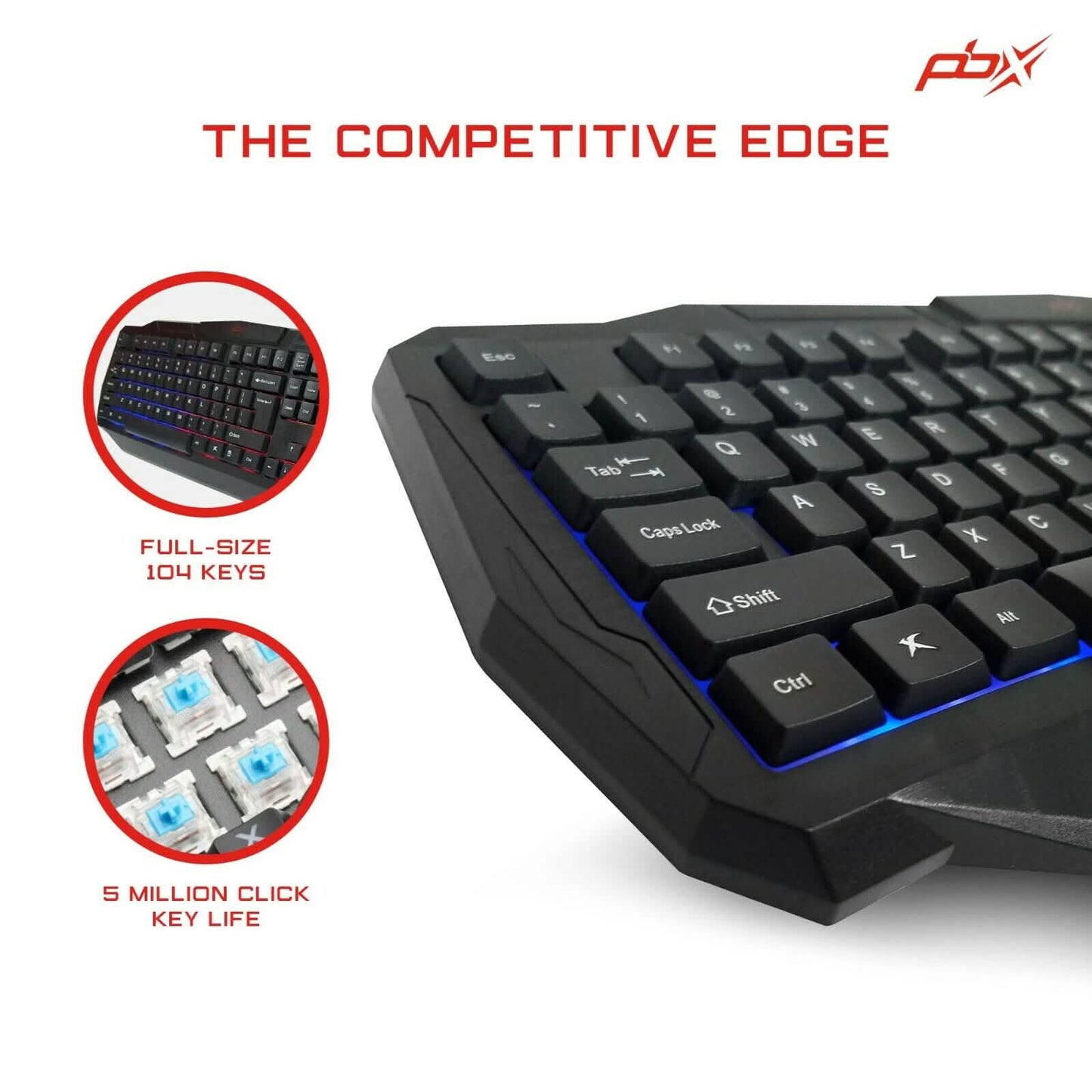 3-Pack: PBX Slayer Pro Gaming Accessories - Keyboard, Computer Mouse and Mousepad DailySale