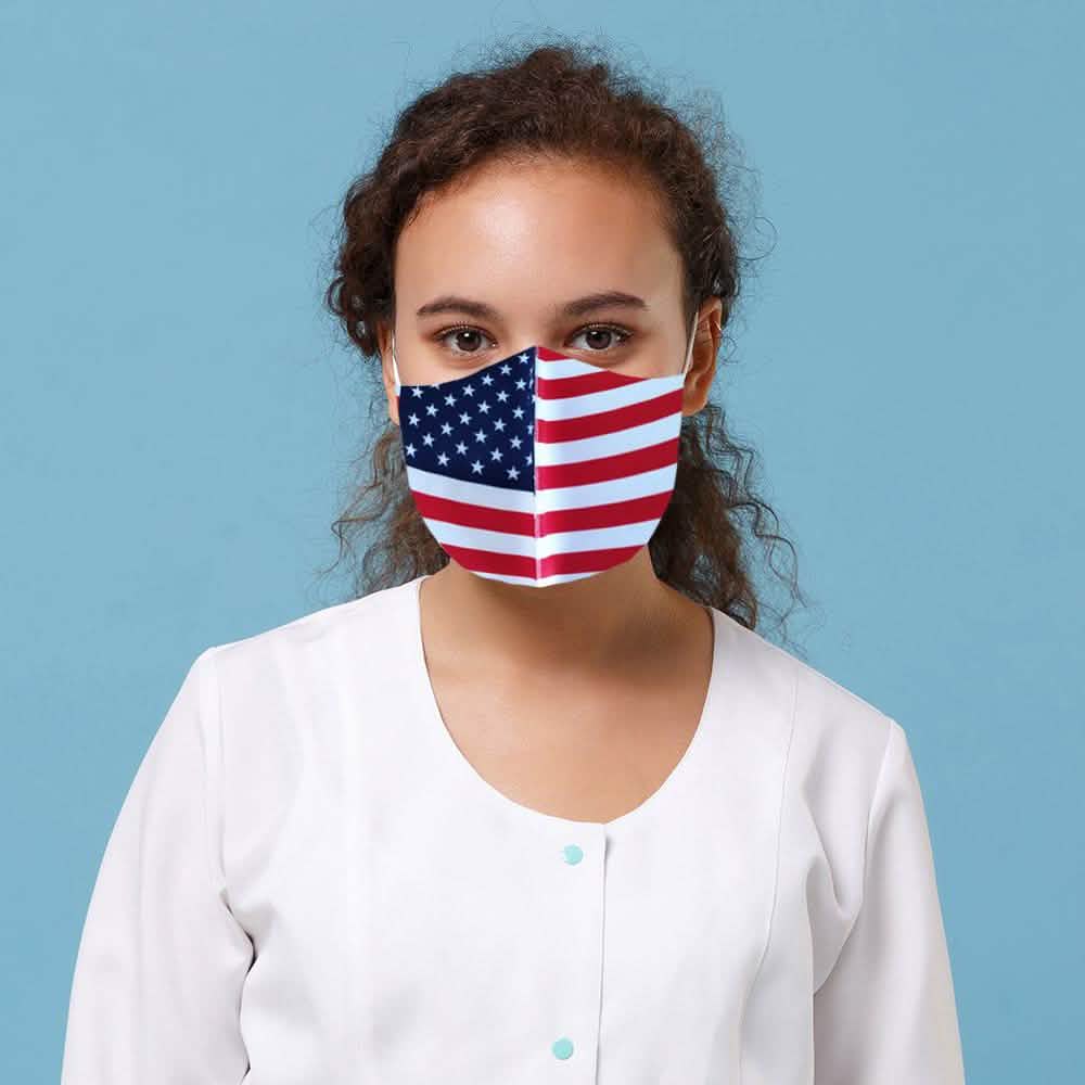 3-Pack: Reusable Non-Medical USA Flag Mask DailySale