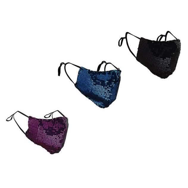 3-Pack: Reusable Washable Fitted Sequin Mask DailySale