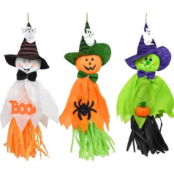 3-Pack: Scarecrow Horror Ghost Pendant Halloween Decor DailySale
