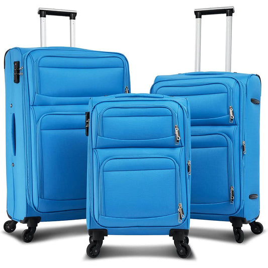 3-Pack: Softside Travel Luggage Set with TSA Lock DailySale