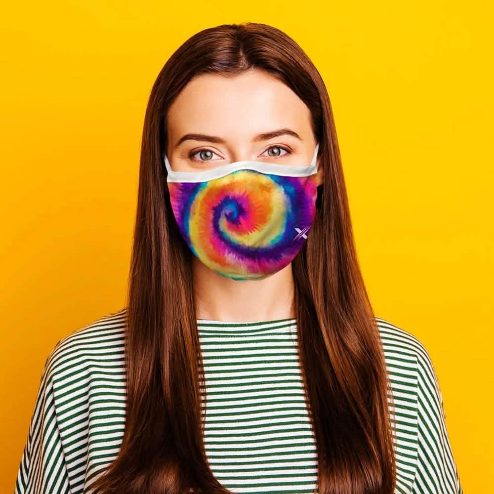 3-Pack: Tie Dyed Double Layer Reusable Face Mask with Adjustable Loop DailySale