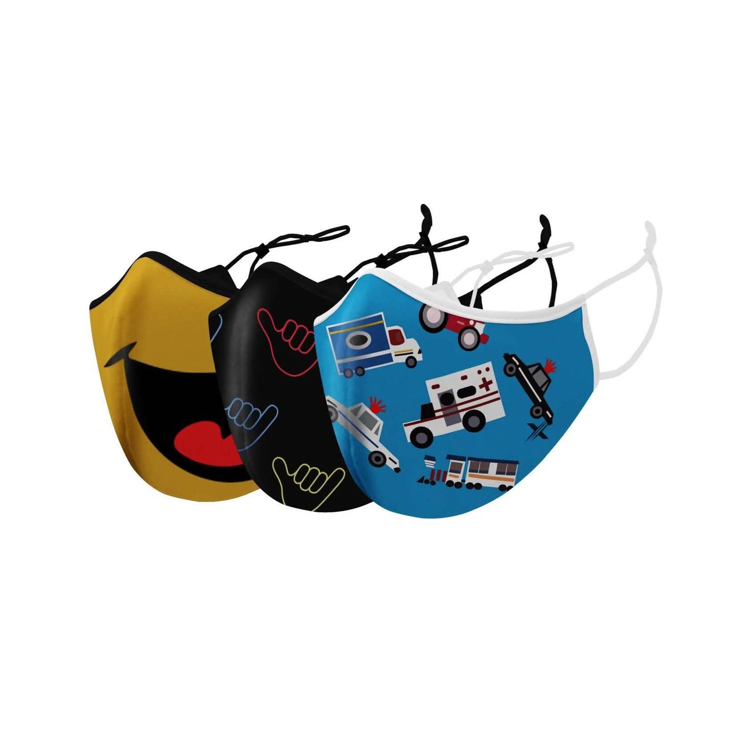 3-Pack: Two-Layer Reusable Kids Face Mask with Adjustable Earloop DailySale