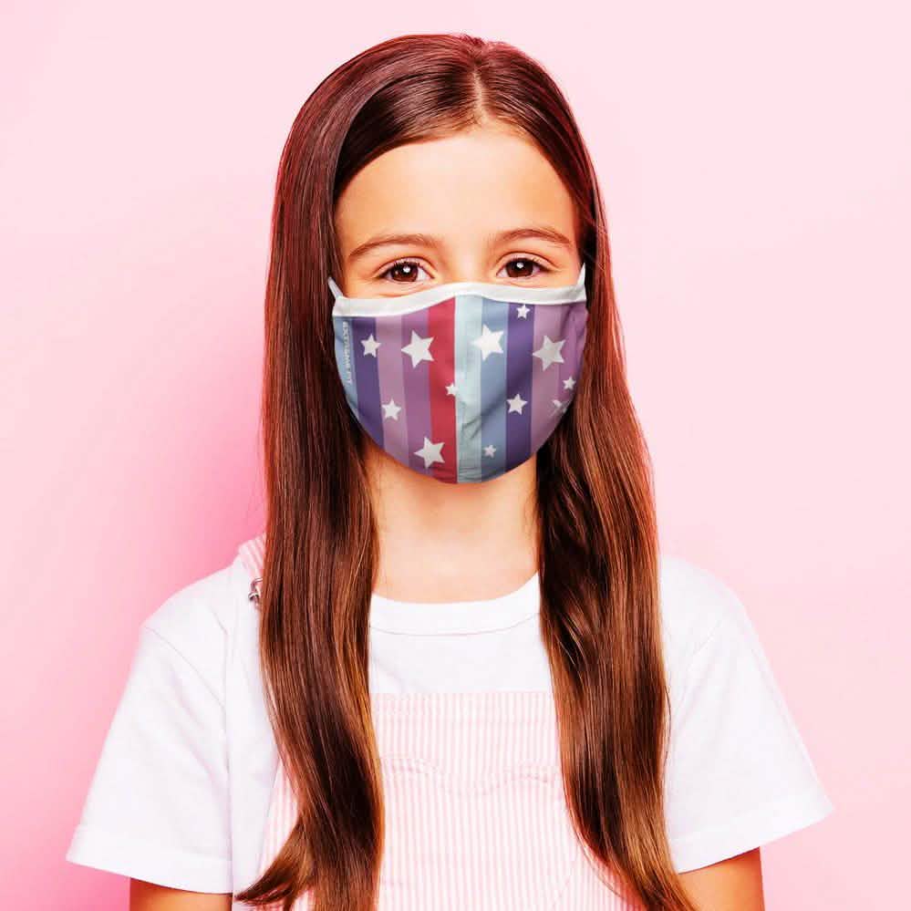 3-Pack: Two-Layer Reusable Kids Face Mask with Adjustable Earloop DailySale