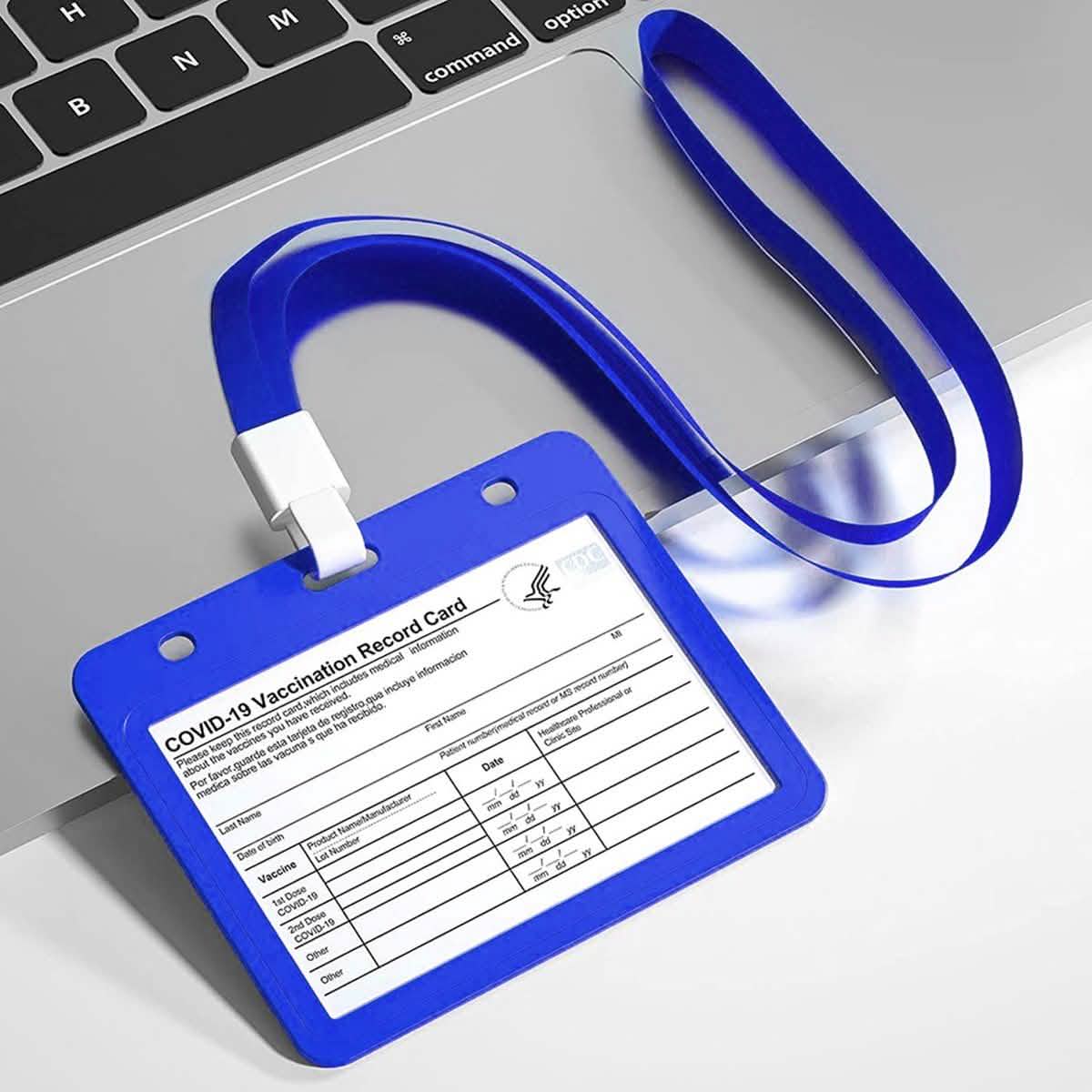 3-Pack: Waterproof Hard Case CDC Vaccination Card Holder With Lanyards DailySale