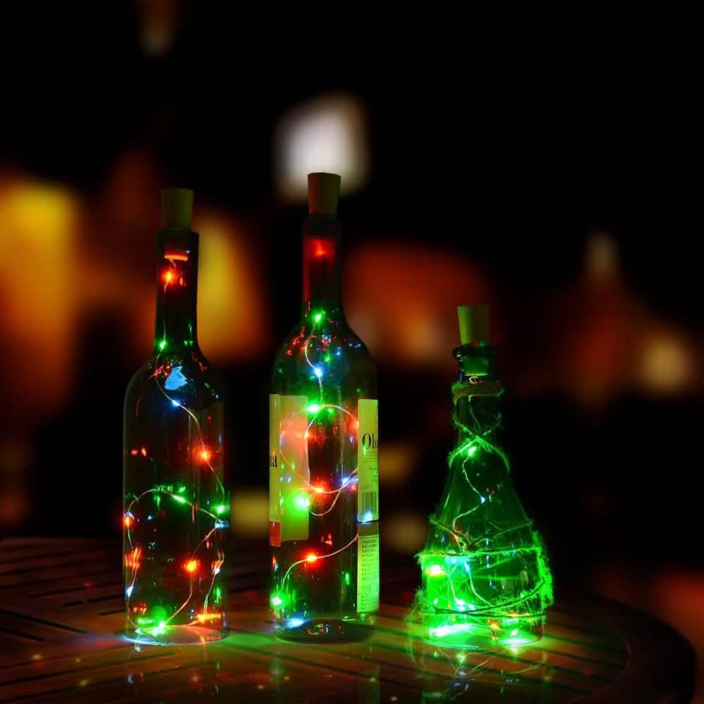 3-Pack: Wine Bottle Cork Copper LED Light Strips Rope Lamp Kit DIY Colorful DailySale
