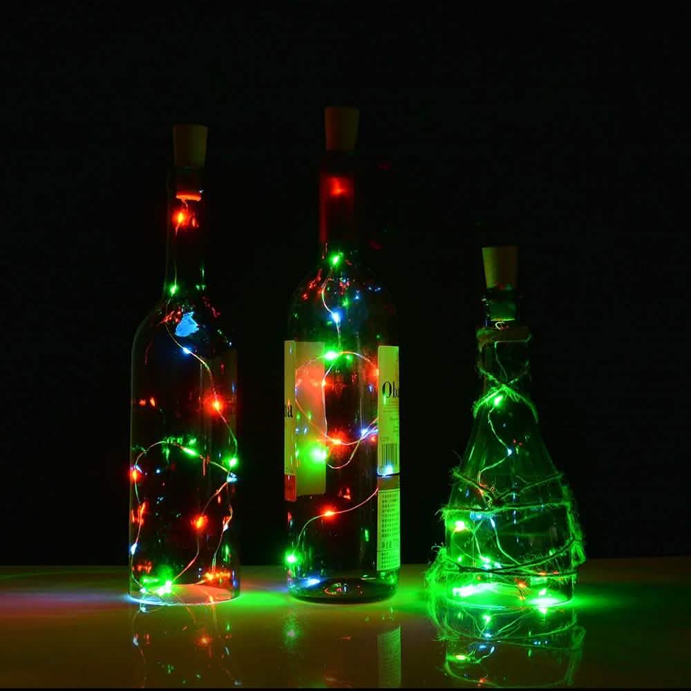 3-Pack: Wine Bottle Cork Copper LED Light Strips Rope Lamp Kit DIY Colorful DailySale