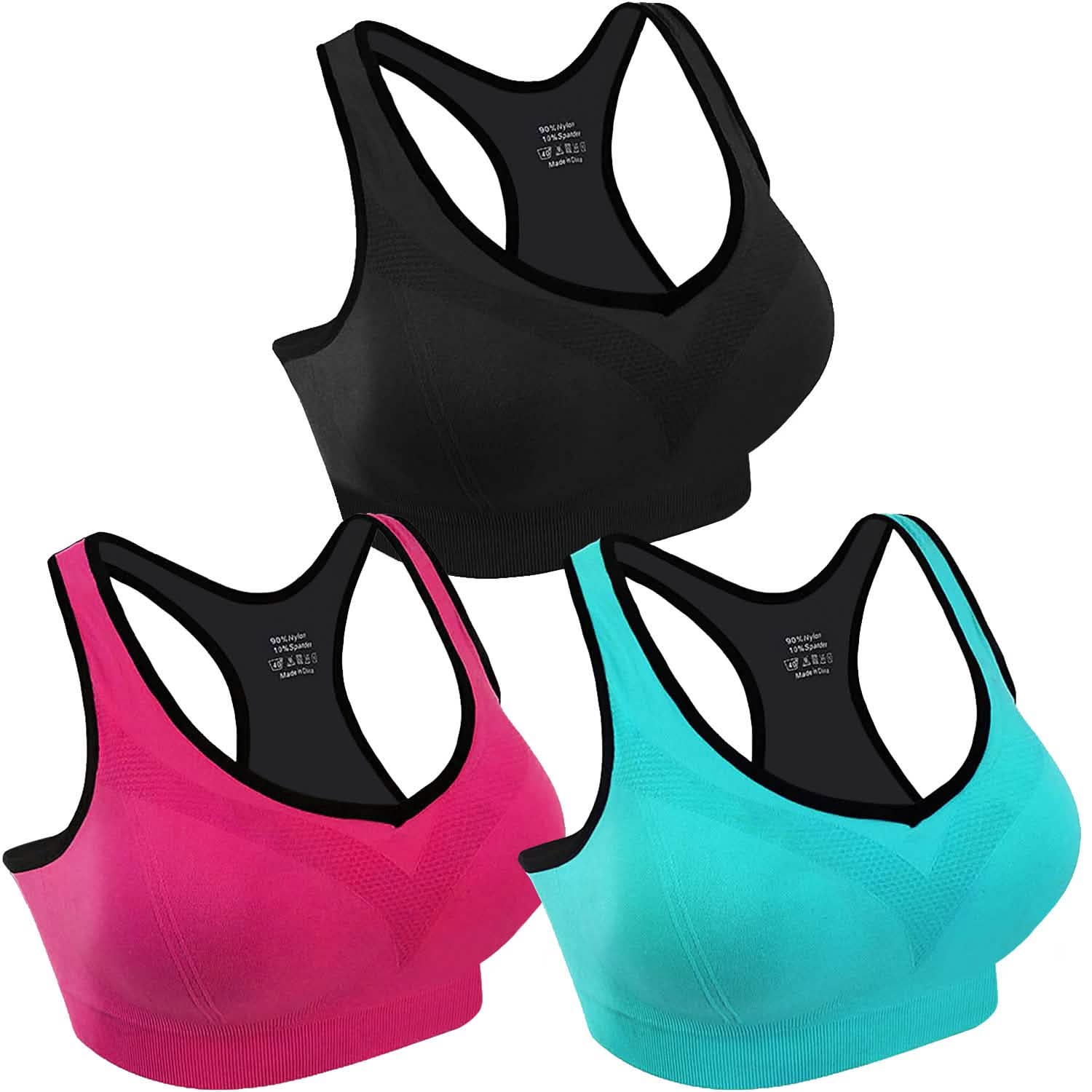 3-Pack: Women Padded Sports Bras DailySale
