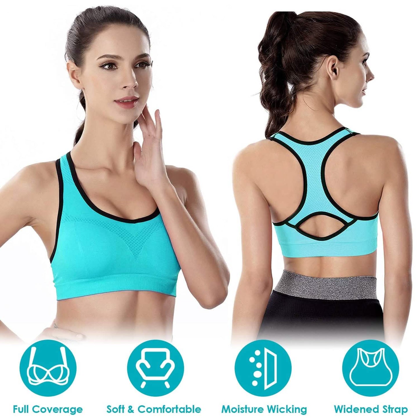 3-Pack: Women Padded Sports Bras DailySale