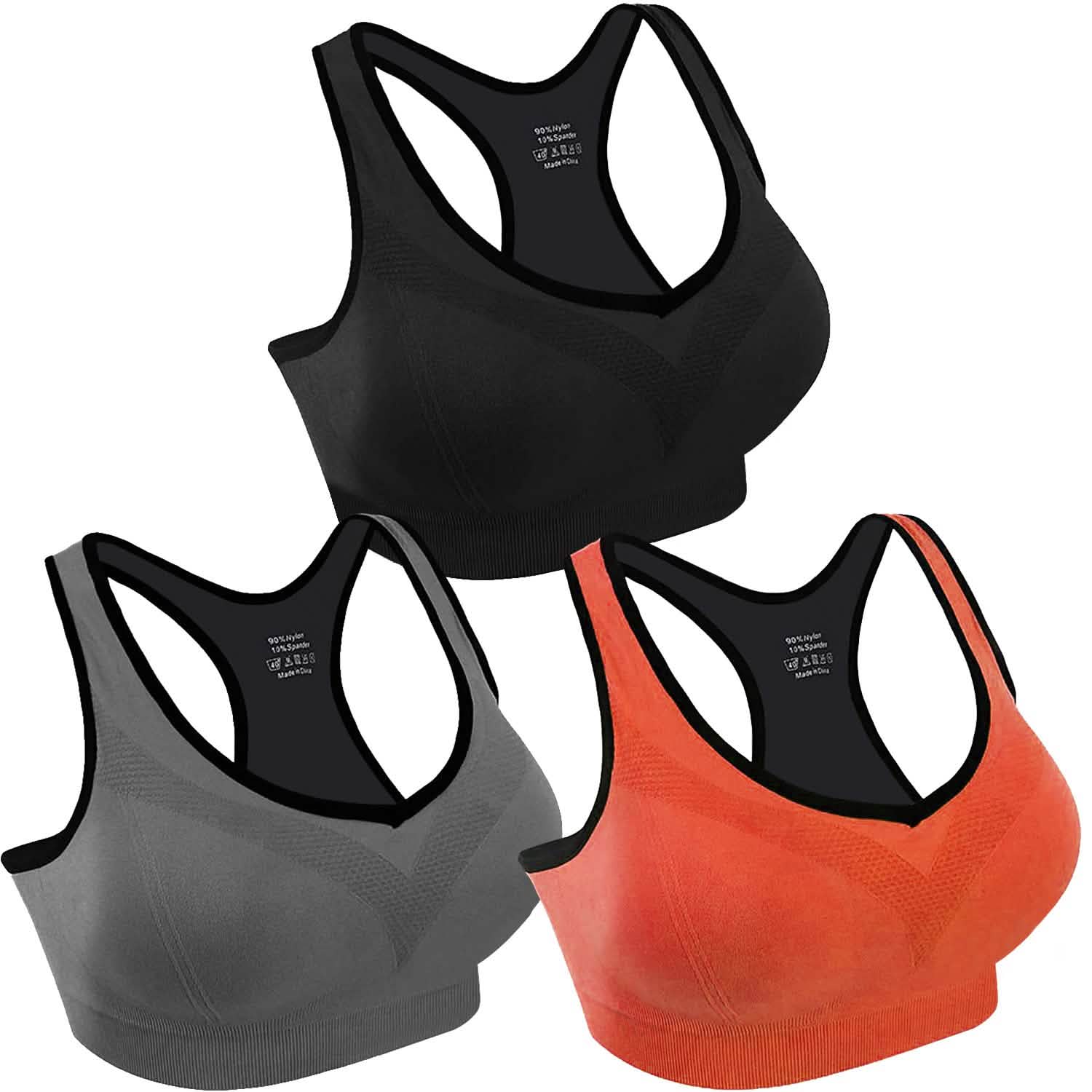 3-Pack: Women Padded Sports Bras DailySale